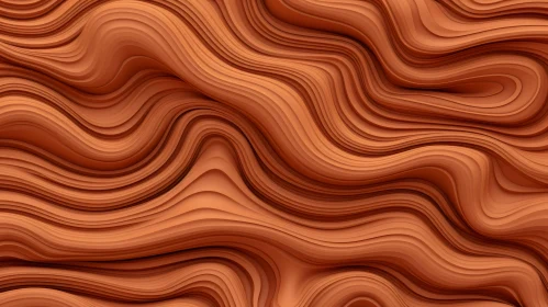 Brown Waves Abstract Background | 3D Illustration