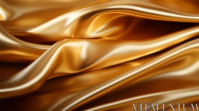 Luxurious Gold Silk Fabric Texture AI Image