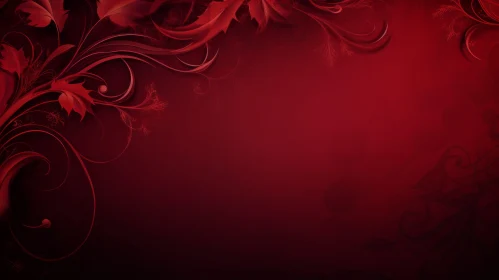Red Floral Background Pattern for Website