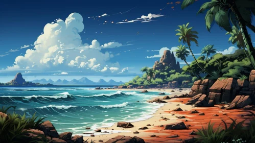 Tranquil Tropical Beach Landscape