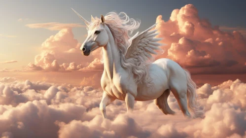 Enchanting Unicorn on Clouds | Fantasy Art