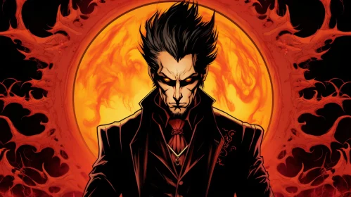 Male Vampire Dark Fantasy Illustration