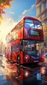 Red Double-Decker Bus in Cityscape | Stagecoach Urban Scene