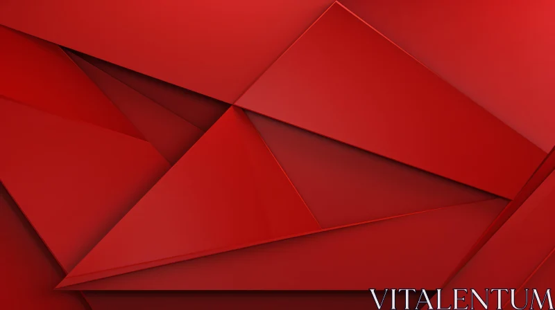 Red Abstract Geometric Background AI Image