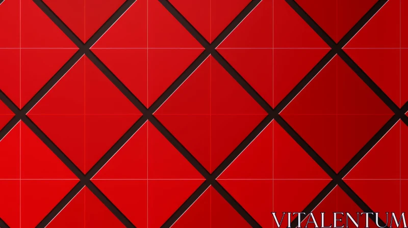Red and Black Geometric Diamond Pattern for Backgrounds and Textures AI Image