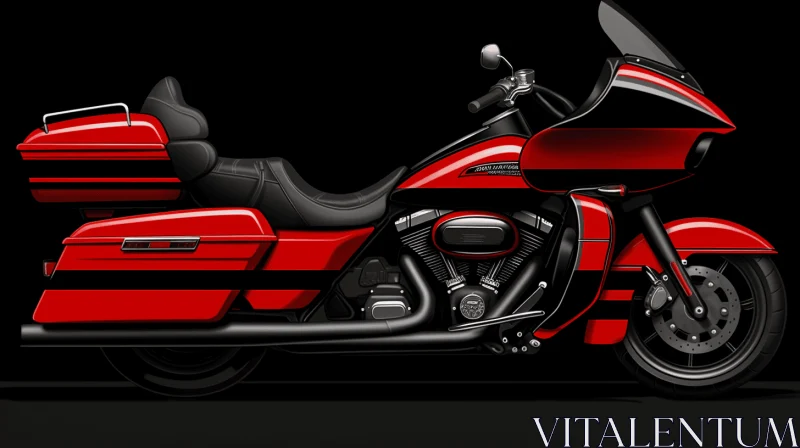 Red and Black Motorcycle Wallpaper | Dynamic Sketching Style AI Image