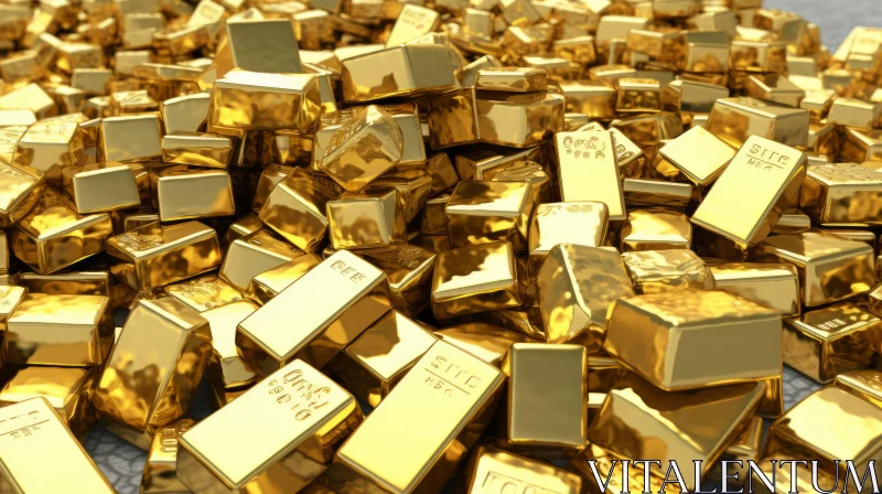 Shiny Gold Bars Stack - Finance and Luxury Symbol AI Image