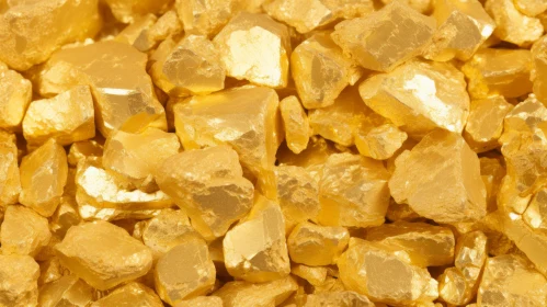 Shiny Gold Nuggets Close-Up