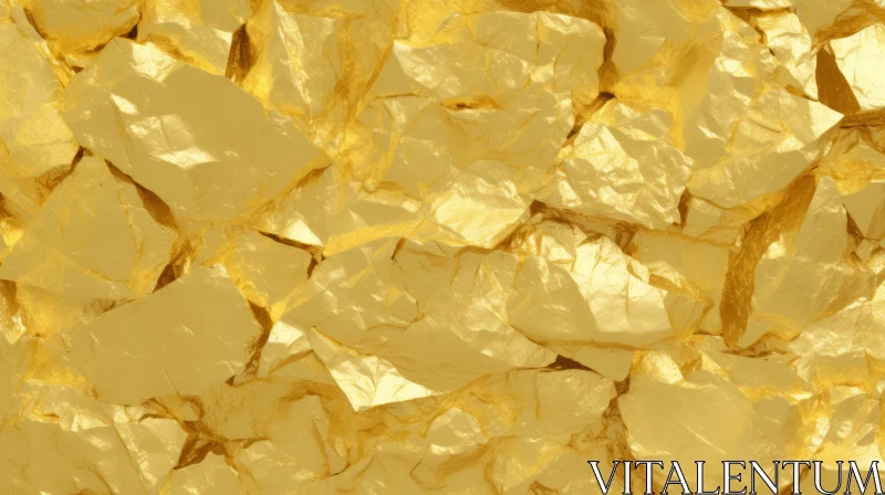 Glistening Gold Nuggets - Detailed Metallic Photography AI Image