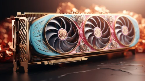 Modern Graphics Card with Unique Fan Design