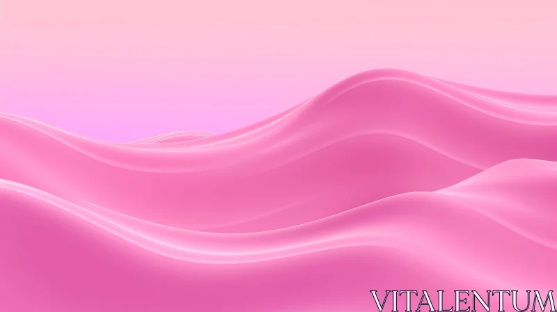 Pink Liquid Surface - Serene 3D Render AI Image