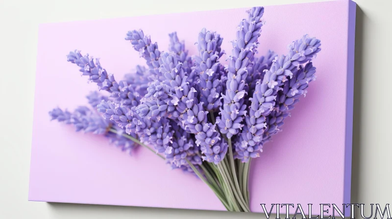 Purple Lavender Flowers Close-Up AI Image