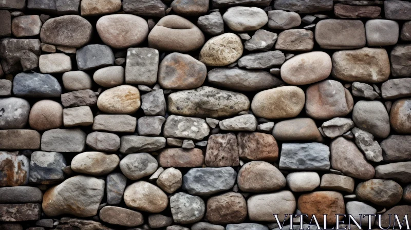 AI ART Rustic Dry Stone Wall - Natural Texture