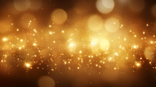 Golden Bokeh Background for Celebrations
