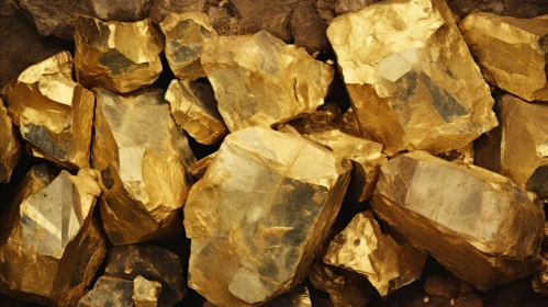 Intriguing Gold Rocks Composition