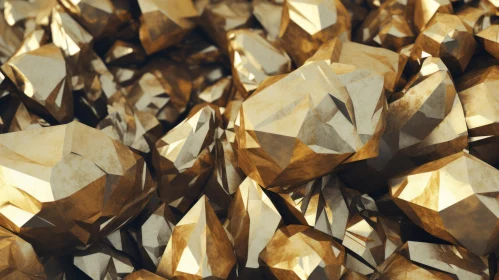 Shimmering Gold Nuggets Render