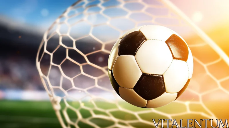 AI ART Soccer Ball Impact: Intense Sports Moment