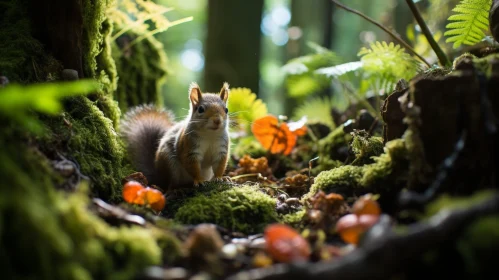 Curious Squirrel in Natural Habitat
