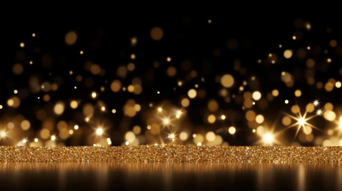 Luxurious Black and Gold Glitter Background