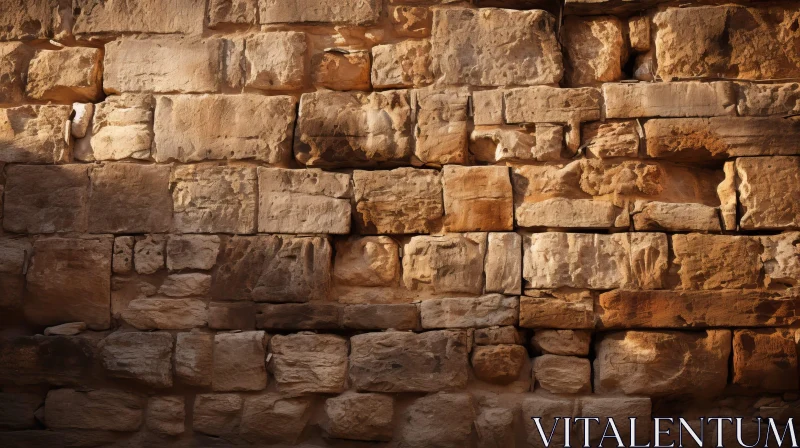 Durable Stone Wall with Varied Earthy Tones AI Image