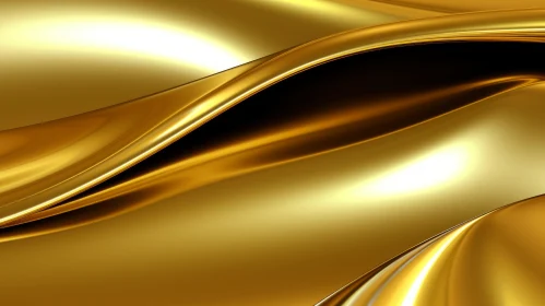 Gold Metallic Surface - 3D Rendering