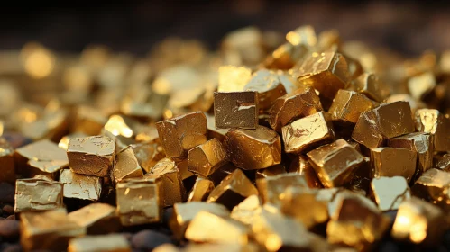 Luxurious Gold Cubes Close-up