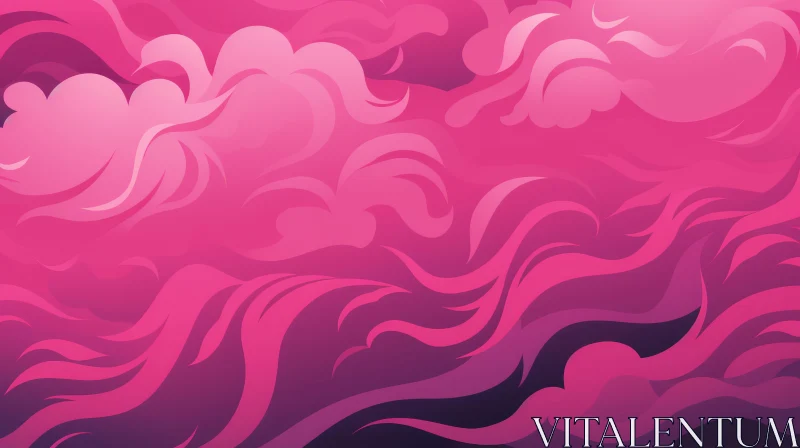 AI ART Pink and Purple Abstract Wavy Pattern Background