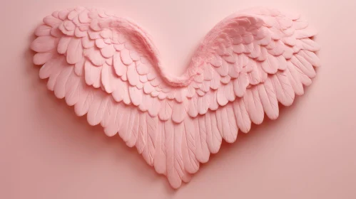 Pink Feathered Angel Wings Background