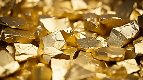 Shiny Gold Nugget Close-Up