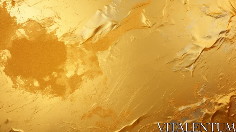 Crumpled Gold Leaf Texture for Backgrounds and Wallpapers AI Image