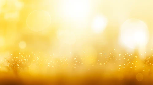 Golden Yellow Blurry Floral Background