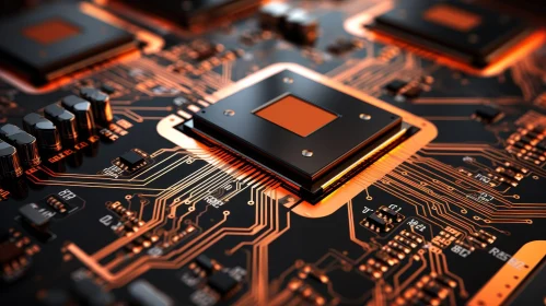 Computer Circuit Board Close-Up | Electronic Components