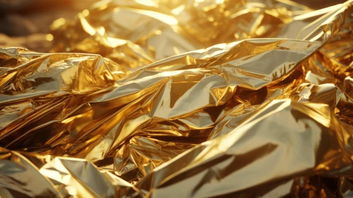 Intricate Gold Foil Close-Up: Stunning Detail