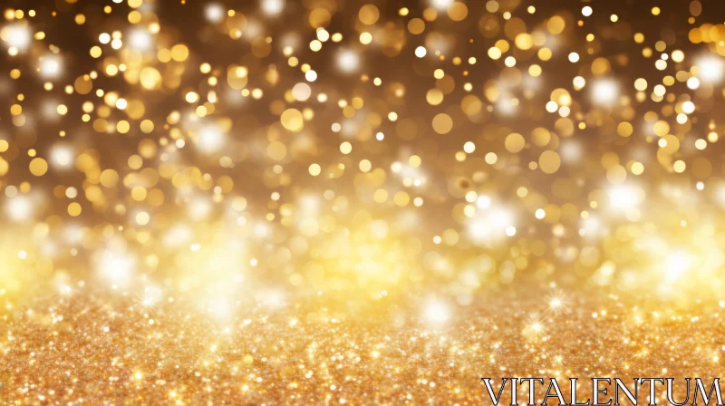 AI ART Luxurious Gold Glitter Background with Shiny Light