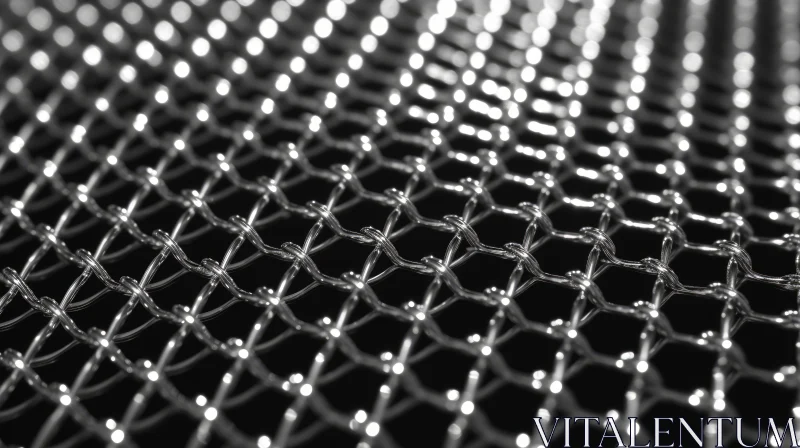 Silver Wire Mesh - Industrial and Decorative Applications AI Image