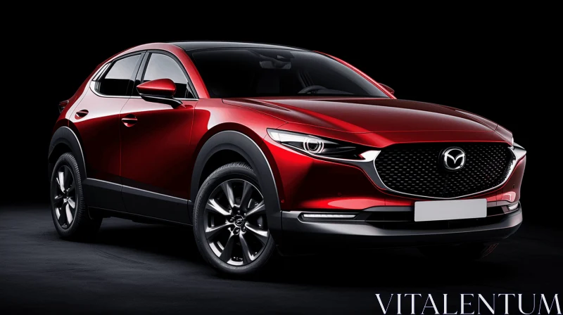 Discover the Stunning Red Mazda CX-30 SUV | Hyperrealistic Art AI Image
