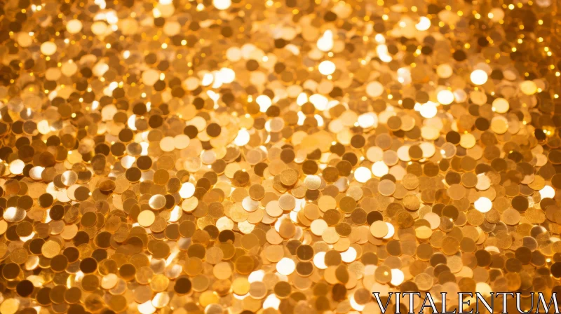 Shimmering Gold Glitter Texture for Design Projects AI Image