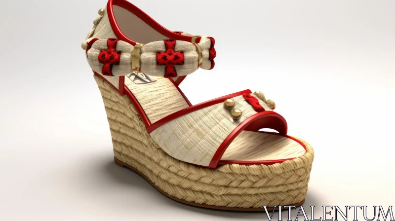 Stylish Women's Wedge Sandals - Fashion Statement for Summer AI Image