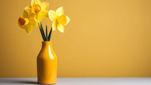 Yellow Daffodil Still Life Composition