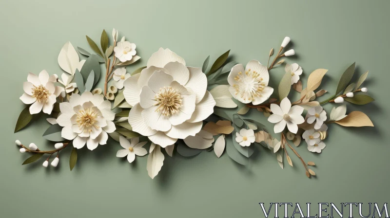 Elegant Floral Wedding Arrangement AI Image