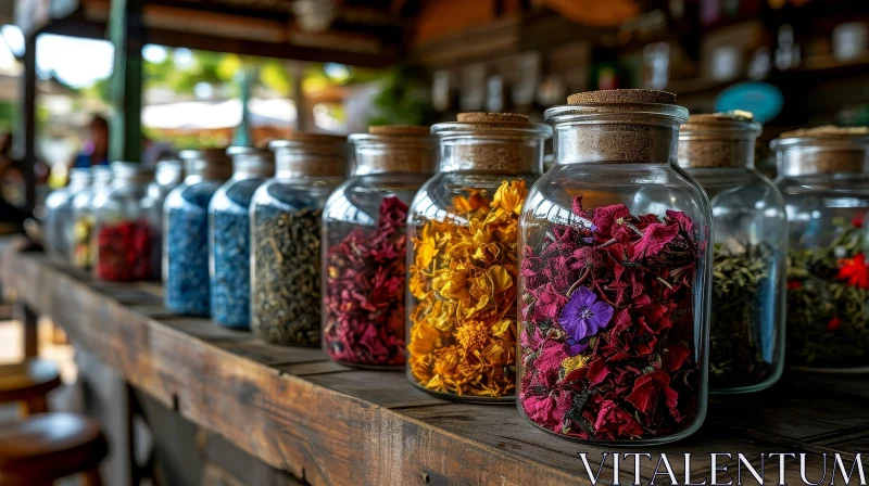 AI ART Enchanting Dried Flower Collection in Glass Jars