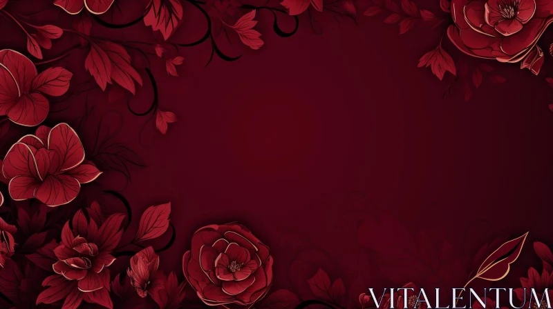 AI ART Romantic Floral Background | Wedding Invitation Decor