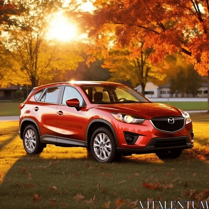 Captivating Mazda CX5 Picture | Vibrant Brushstrokes | Sunrays AI Image