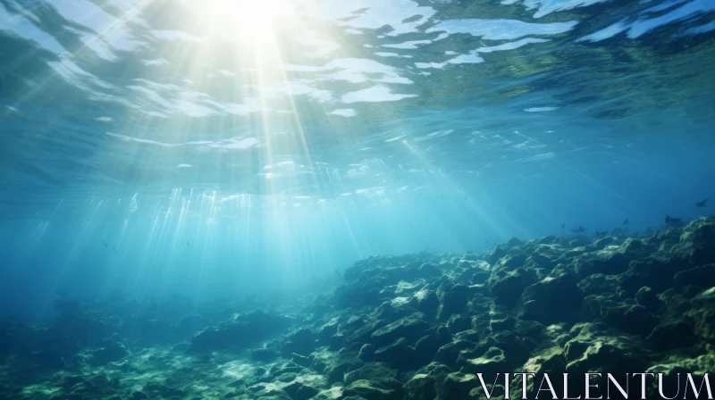 Serene Coral Reef Underwater Scene AI Image