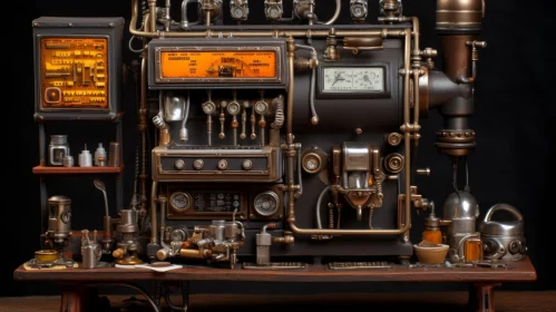 Unique Steampunk-Style Coffee Machine