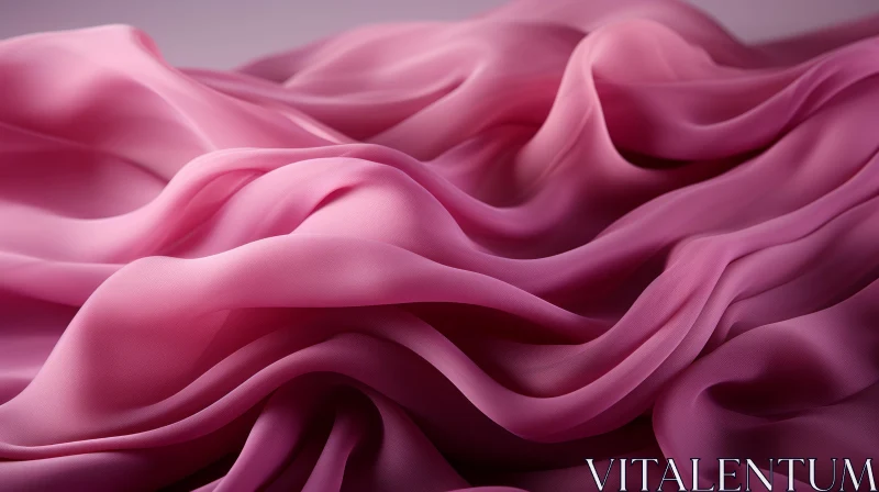 Elegant Pink Silk Fabric Texture AI Image