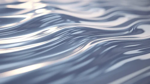 Serene 3D Rendering of Wavy Surface - Abstract Art