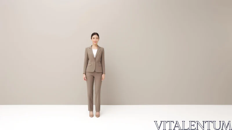 Smiling Asian Businesswoman Portrait AI Image