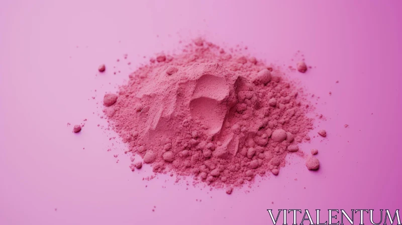 Pink Powder Texture on Light Pink Background AI Image