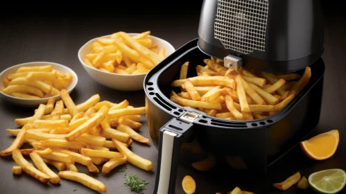 Crispy French Fries in Air Fryer - Kitchen Cooking Scene